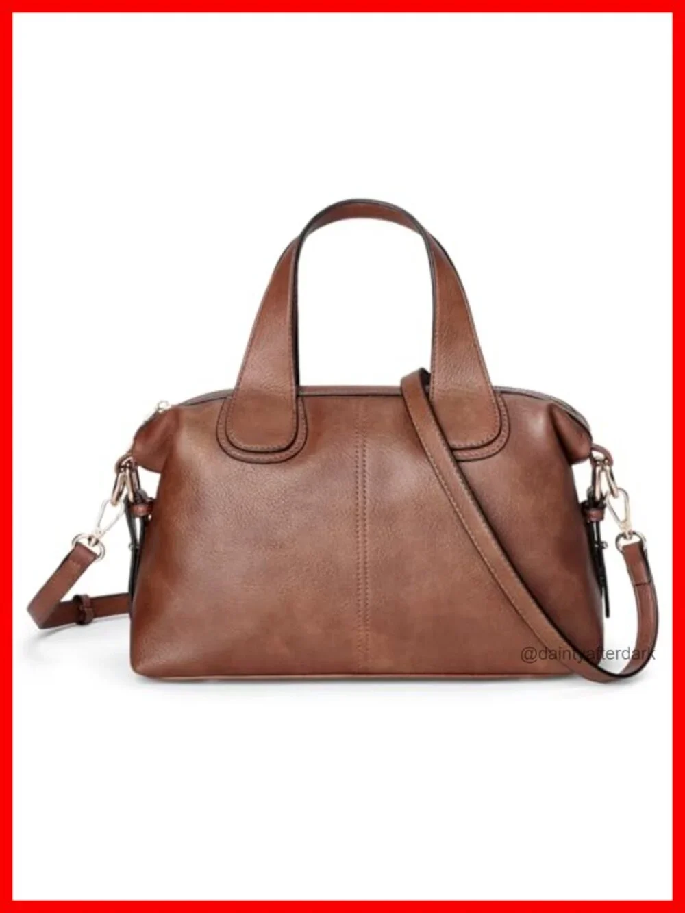 Satchel Tote Bag Vegan Leather Crossbody Purse with Adjustable Strap